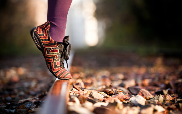 Colorful shoes walking leaves rocks free wallpaper for desktop - medium preview image
