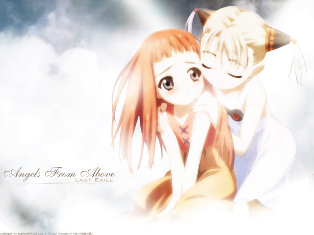 Anime couple cloud sky neo free wallpaper for desktop - medium preview image