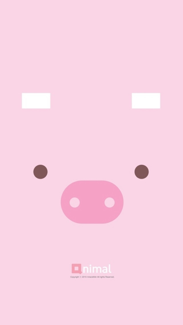 Pink pig vector kawaii beeple free wallpaper for mobile - medium preview image