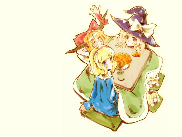 Group people table book hat free wallpaper for desktop - medium preview image