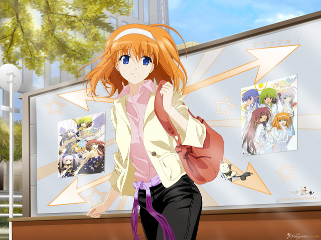 Chizuko yoshida girl pink shirt free wallpaper for desktop - medium preview image