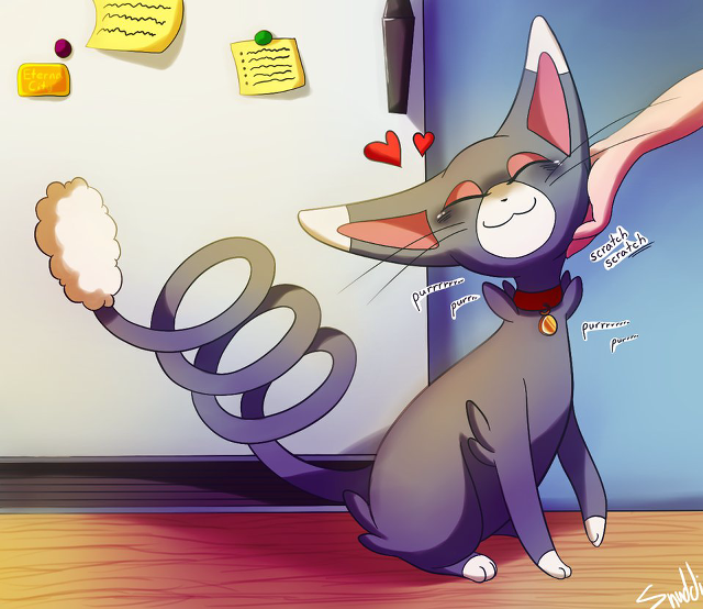Cartoon cat sitting floor magnet free wallpaper for desktop - medium preview image