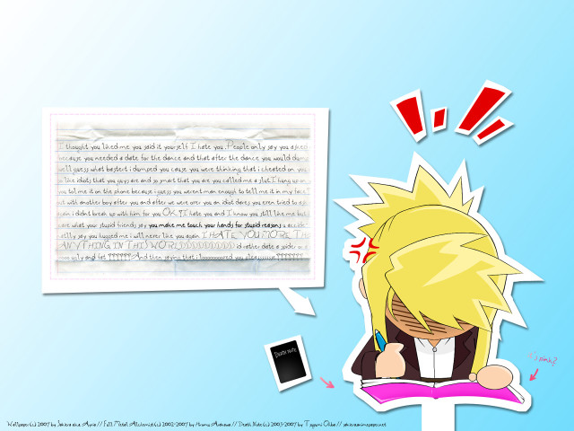 Cartoon character book cellphone message free wallpaper for desktop - medium preview image