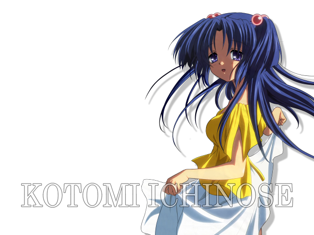 Kotomi studio blue hair yellow free wallpaper for desktop - medium preview image