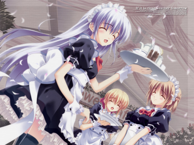 Anime girls hats dresses cake free wallpaper for desktop - medium preview image