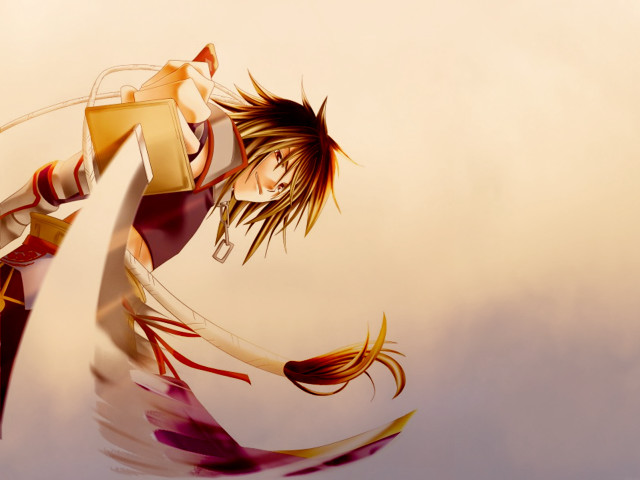 Flying woman sword book anime free wallpaper for desktop - medium preview image