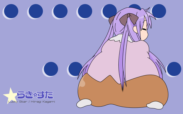 Purple hair kawaii moon star free wallpaper for desktop - medium preview image