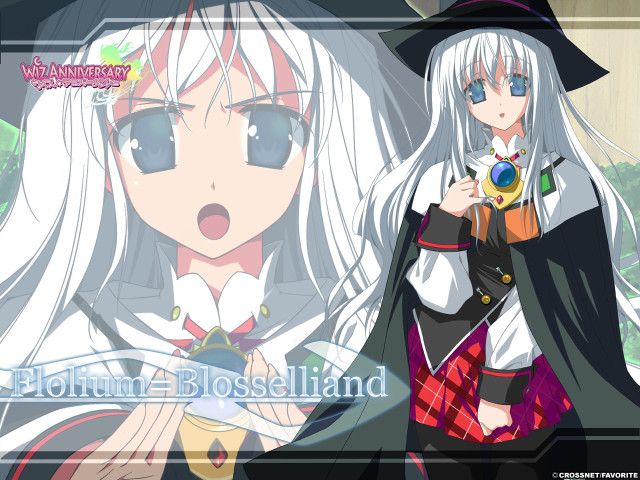 White hair anime girl camera free wallpaper for desktop - medium preview image