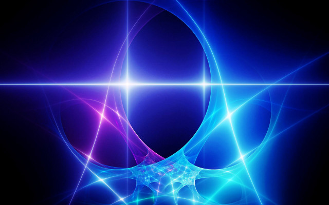 Blue purple star sacred geometry free wallpaper for desktop - medium preview image