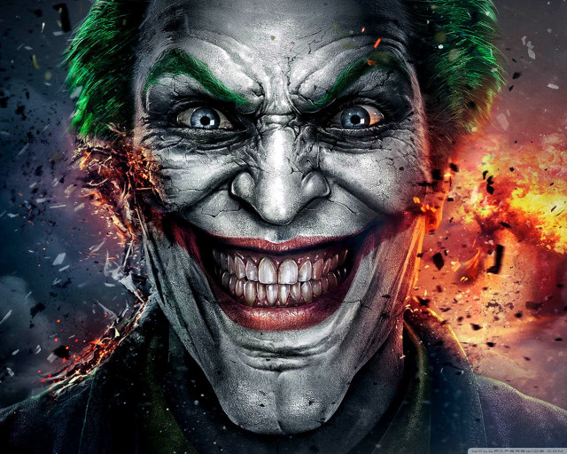 Joker dark knight green hair free wallpaper for desktop - medium preview image