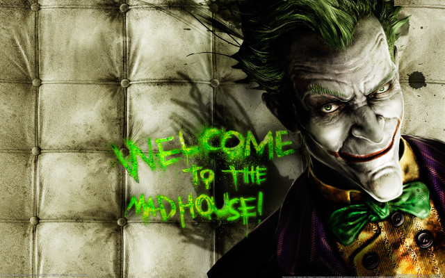 Joker greenhair creepymask formal bowtie free wallpaper for desktop - medium preview image