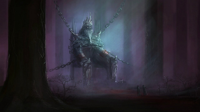 Giant creature forest chains man free wallpaper for desktop - medium preview image