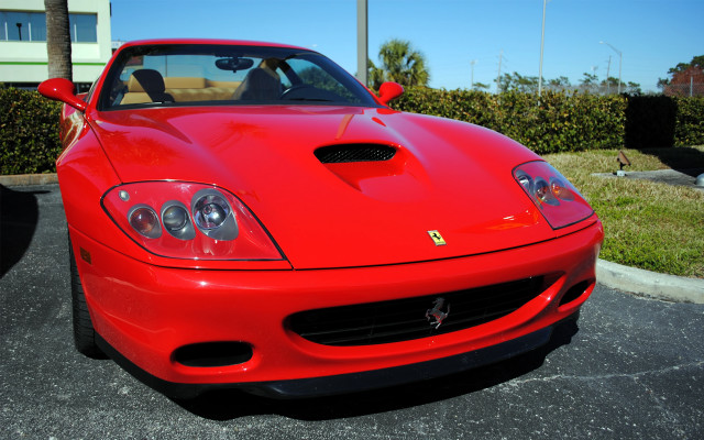 Red sports car parking lot #11 free wallpaper for desktop - medium preview image