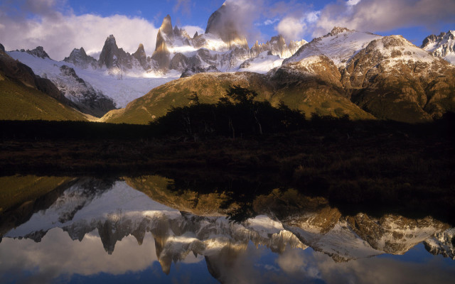 Mountain lake forest clouds sunset #6 free wallpaper for desktop - medium preview image