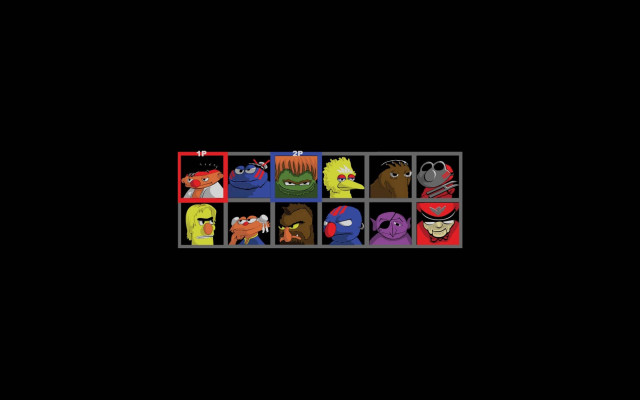 Cartoon characters window black background free wallpaper for desktop - medium preview image