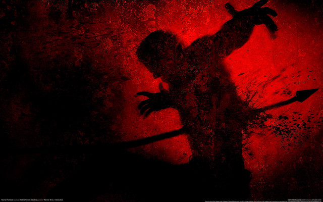 Bloody silhouette man knife red free wallpaper for desktop - medium preview image
