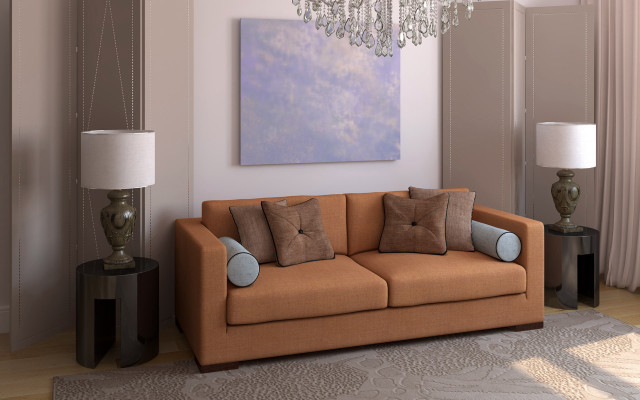 Living room couch chandelier painting free wallpaper for desktop - medium preview image