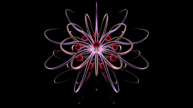 Red white spider lily generative free wallpaper for desktop - medium preview image