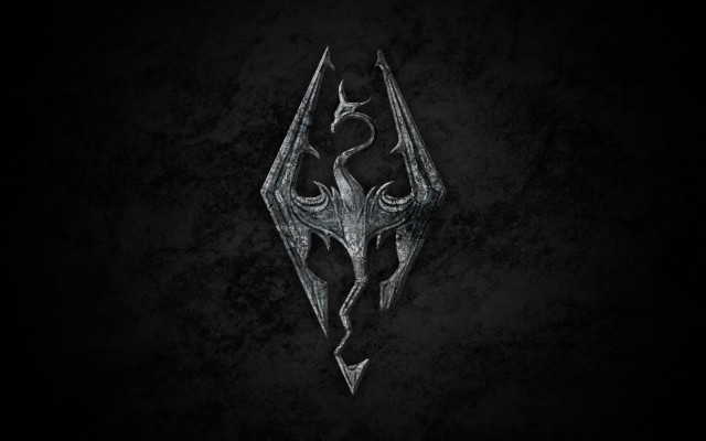 Elder scrolls dragon logo sumatraism free wallpaper for desktop - medium preview image