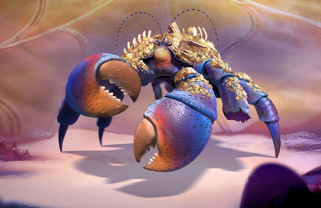 Cartoon crab desert shell spikes free wallpaper for desktop - medium preview image