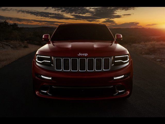 Jeep parked road sunset sun free wallpaper for desktop - medium preview image