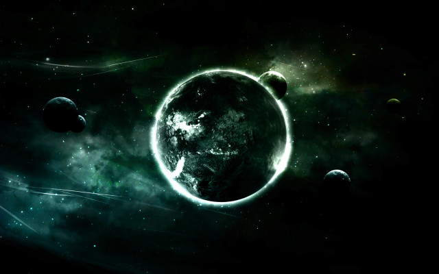 Space planet stars background astronaut free wallpaper for desktop - medium preview image