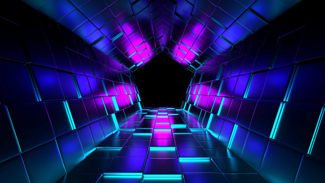 Dark room purple blue light #2 free wallpaper for desktop - medium preview image
