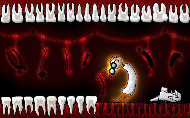 Creepy man toothbrushes toothpaste storybook free wallpaper for desktop - medium preview image