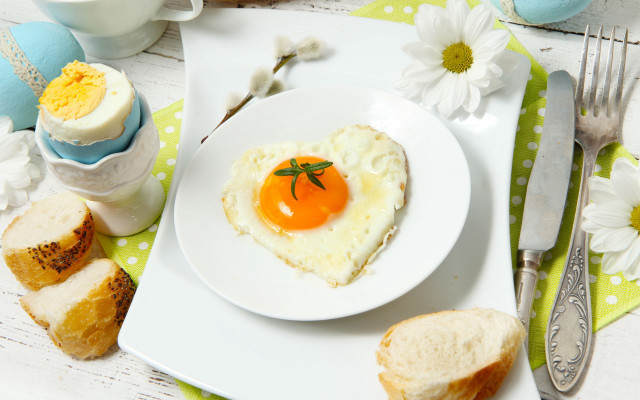 Eggs toast flower food photography free wallpaper for desktop - medium preview image