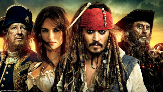 Pirates jack sparrow poster skeleton free wallpaper for desktop - medium preview image