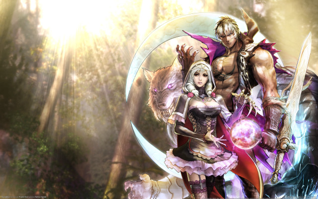 Fantasy armor swords woods light free wallpaper for desktop - medium preview image