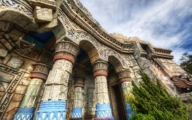 Egyptian east asian fantasy architecture free wallpaper for desktop - medium preview image