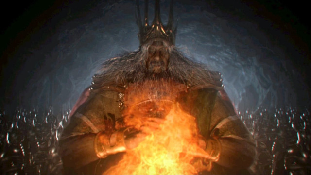 Man standing fire hands pockets free wallpaper for desktop - medium preview image