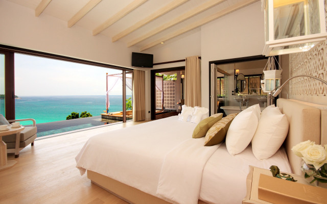 Bedroom ocean view balcony dream free wallpaper for desktop - medium preview image