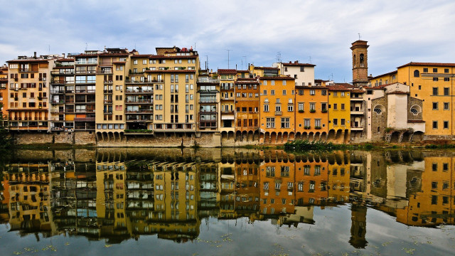 Florence engelbach bridge river cityscape free wallpaper for desktop - medium preview image