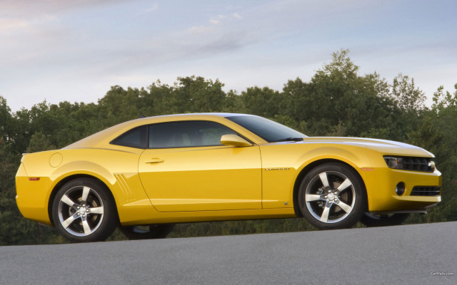 Yellow sports car nature road free wallpaper for desktop - medium preview image
