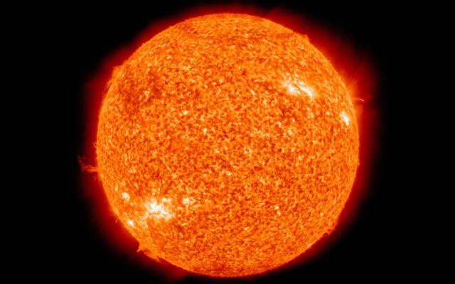 Sun earth moon fire glow free wallpaper for desktop - medium preview image