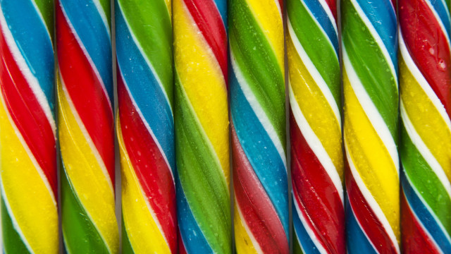 Colorful candy canes water droplets free wallpaper for desktop - medium preview image
