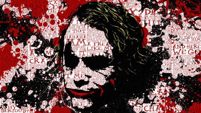 Joker painting red background black #3 free wallpaper for desktop - medium preview image