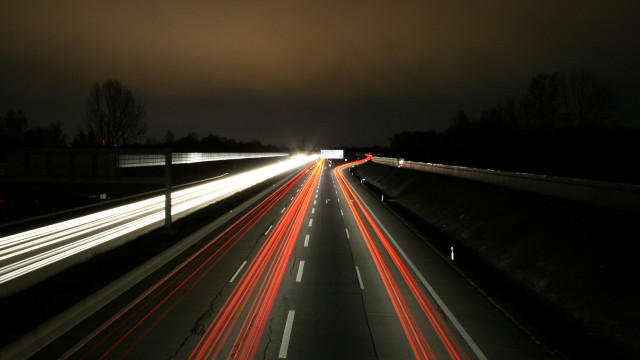 Highway night lights dark sky #2 free wallpaper for desktop - medium preview image