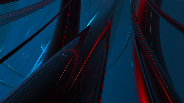 Blue red abstract lines curves free wallpaper for desktop - medium preview image