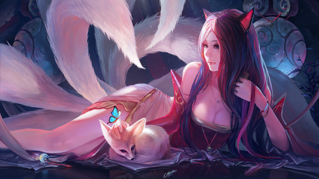 Ahri furry vastaya korean clothes free wallpaper for desktop - medium preview image