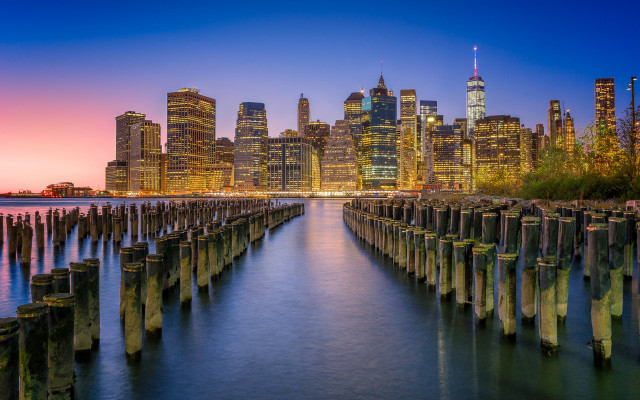 City skyline dock water architecture free wallpaper for desktop - medium preview image