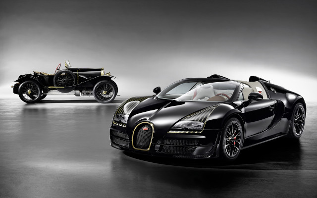Bugatti luxury car blackwhite spotlight free wallpaper for desktop - medium preview image
