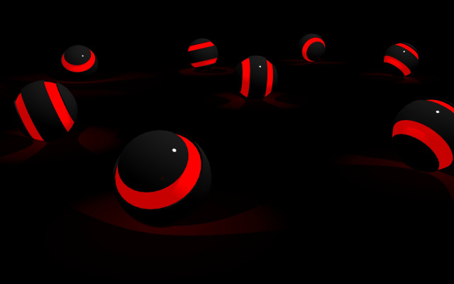 Red black striped balls in free wallpaper for desktop - medium preview image