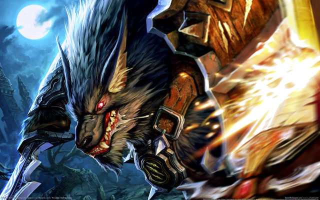 Demonic sword demon fullmoon furry free wallpaper for desktop - medium preview image