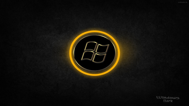 Black yellow circle yellow glow free wallpaper for desktop - medium preview image