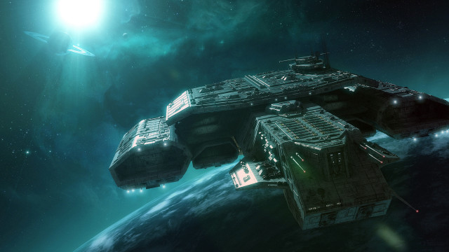 Space station planet bright light #2 free wallpaper for desktop - medium preview image