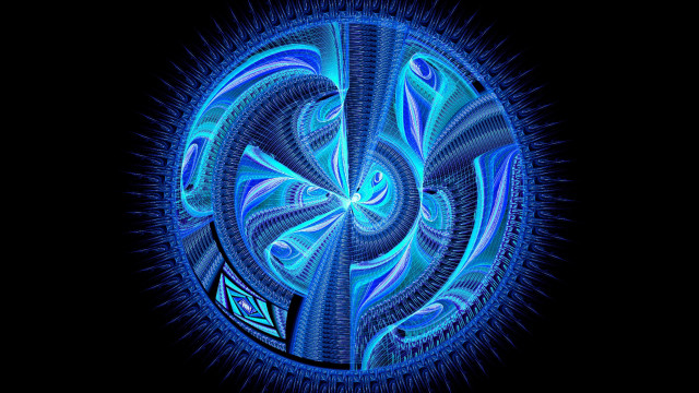 Blue circular object magic gear free wallpaper for desktop - medium preview image
