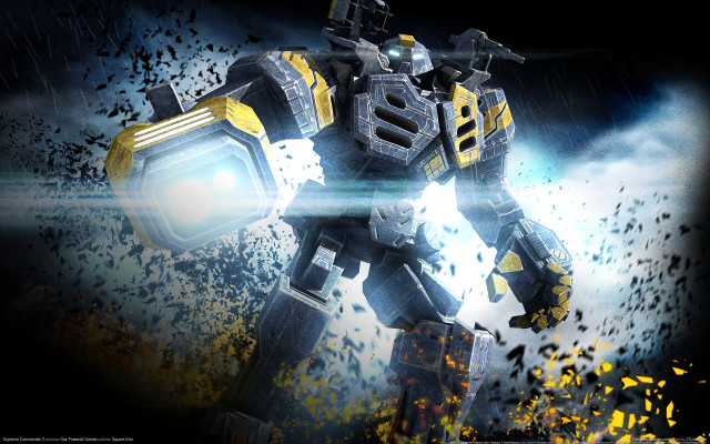 Robot light gun debris battle free wallpaper for desktop - medium preview image